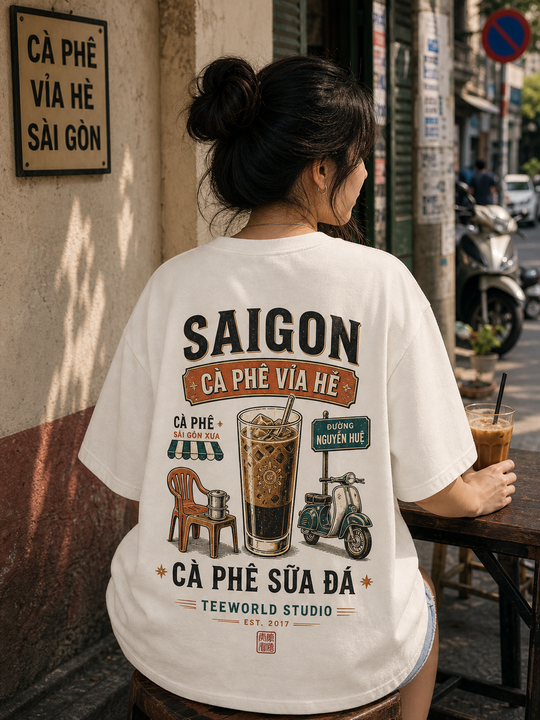 Cà Phê Vỉa Hè Sài Gòn Tee thumbnail