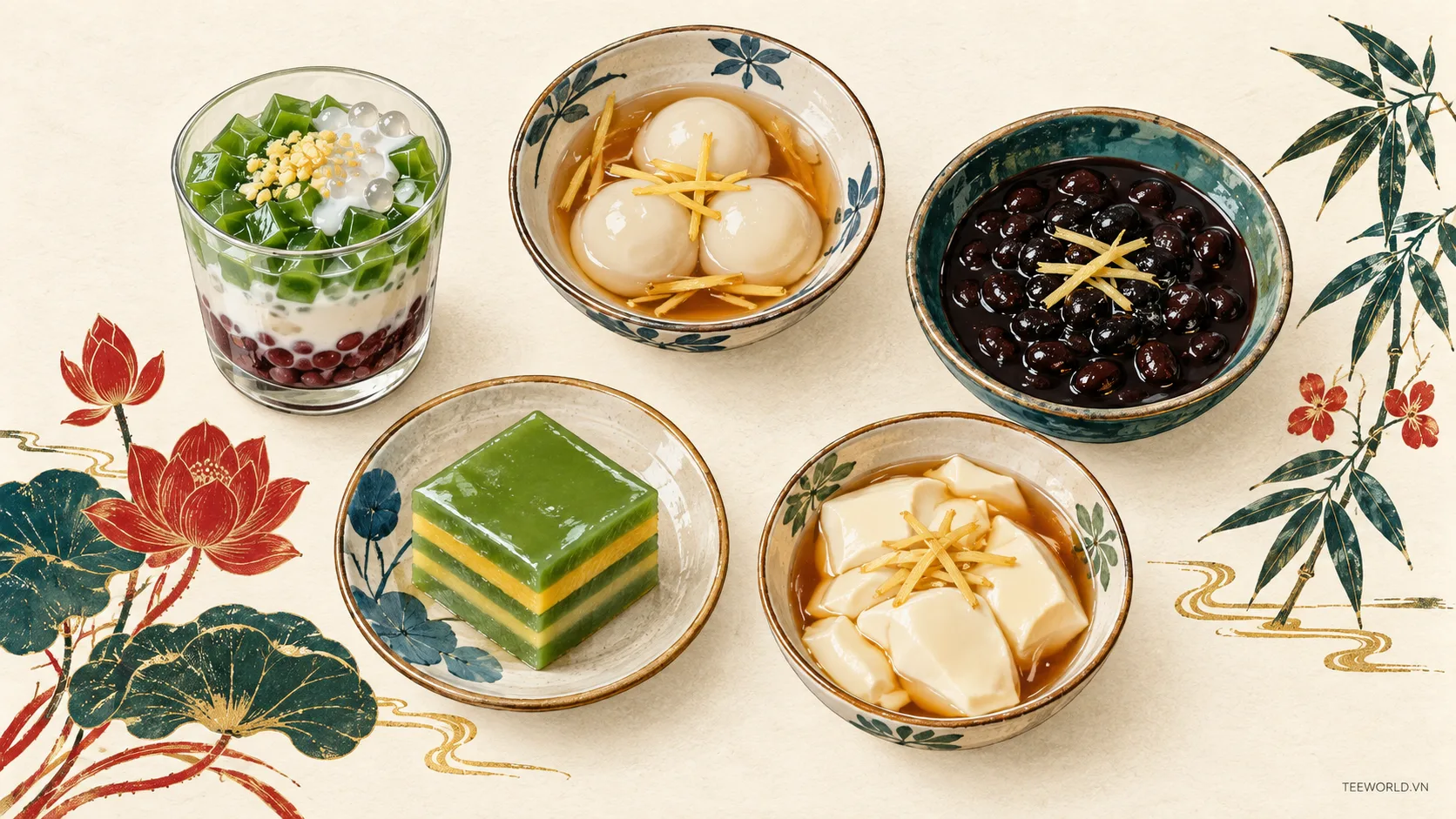 Minh họa các loại chè việt nam - Teeworld Studio