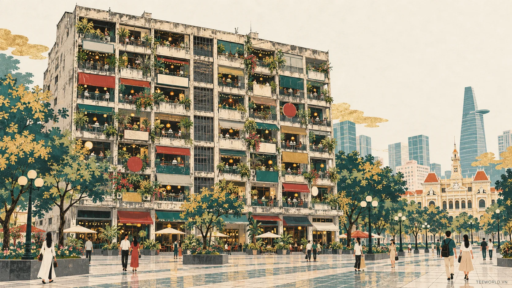 Minh họa chung cư 42 nguyễn huệ - Teeworld Studio