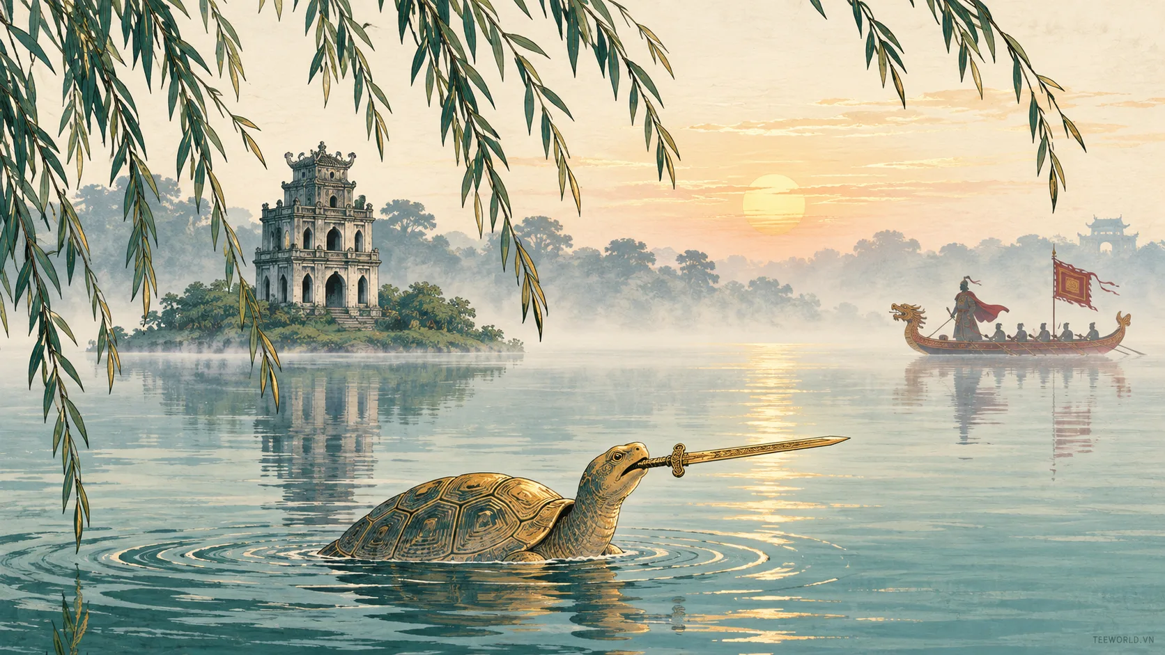 Minh họa sự tích hồ gươm - Teeworld Studio