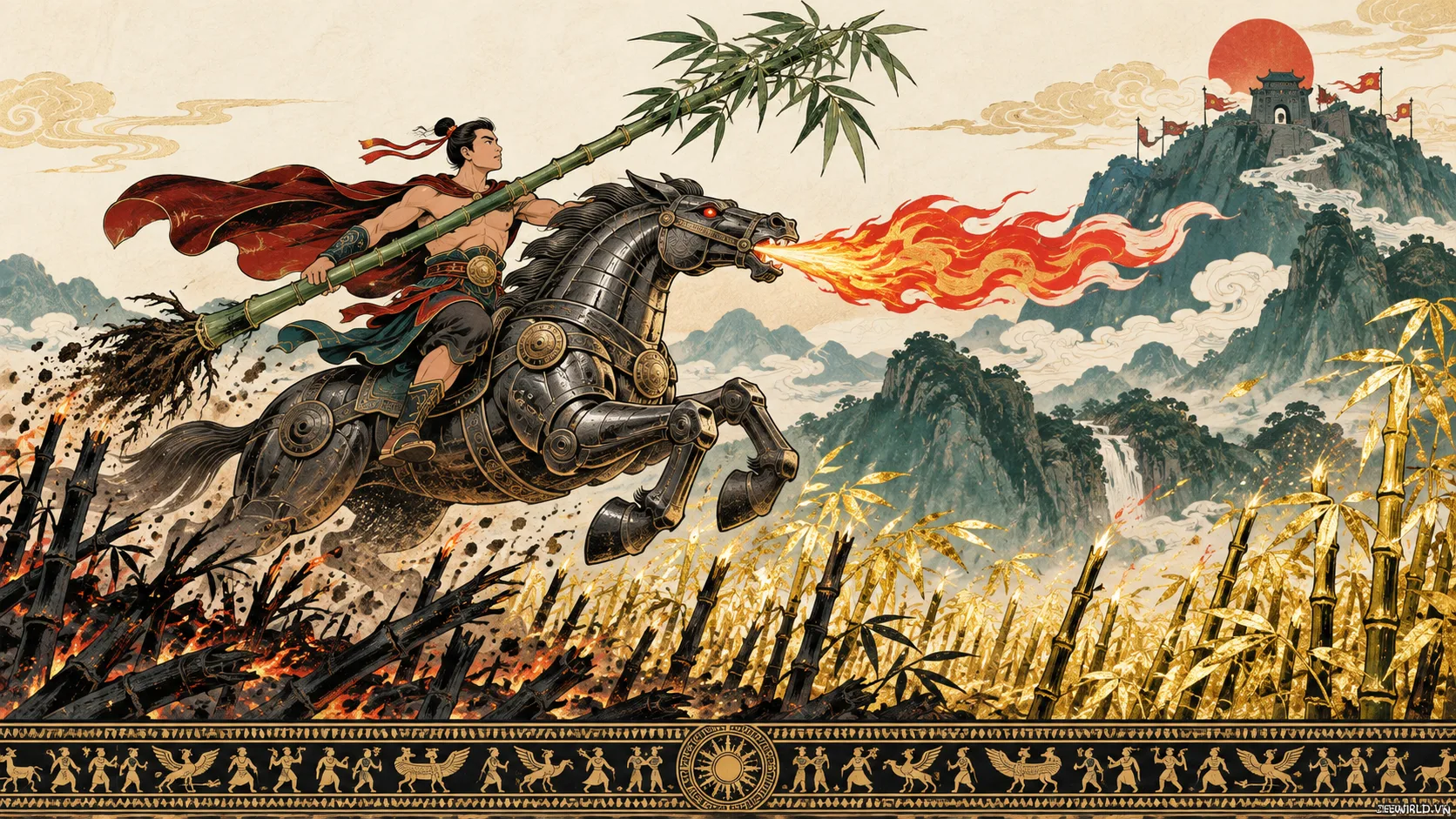 Minh họa thánh gióng - Teeworld Studio