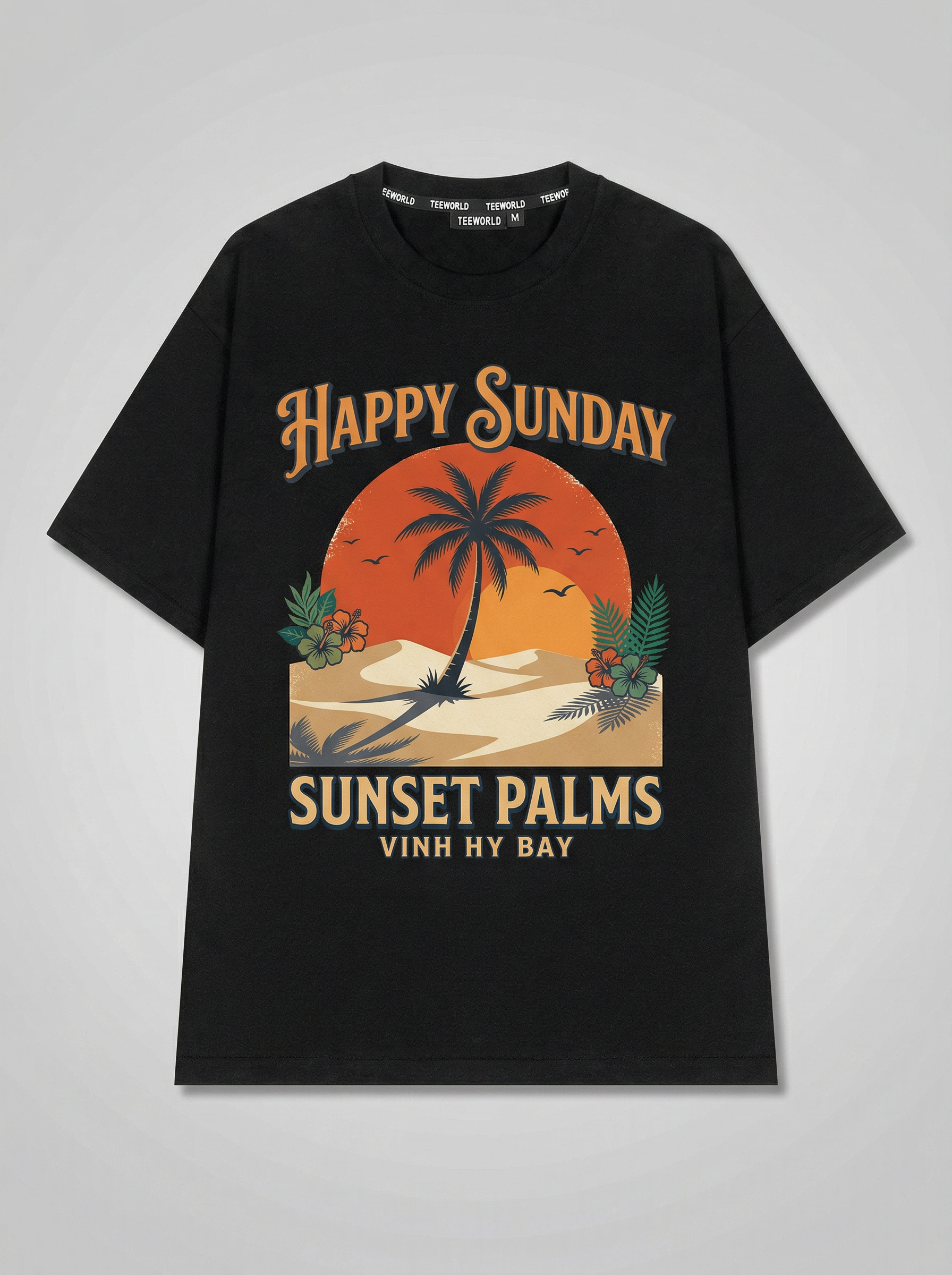 Sunset Palm Solitude